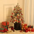 thumbnail image 3 of Ataucjin 3 FT Christmas Tree，Pre-Lit Christmas Tree with 78 Battery-Operated Warm White Lights, Artificial Christmas Tree with Potted Base, 3 of 8