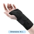 thumbnail image 5 of Yibooy 1pc Wrist Support Nylon Adjustable Arthritis Wristband (M Black Left Hand), 5 of 9