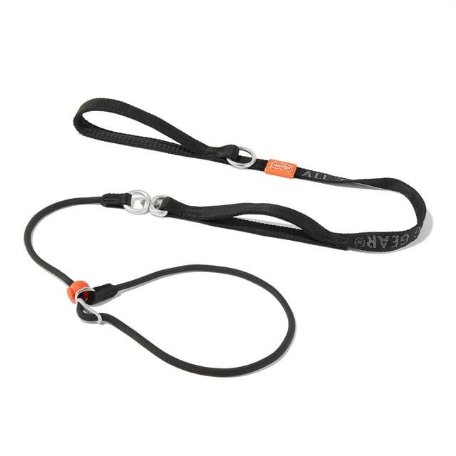 Correa reflectante HOWGO para perro Slip Lead con doble asa, negra