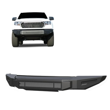 Black Horse Armour II Heavy Duty Modular Front Bumper Modular Matte Black Compatible with 2019-2023 Ford Ranger-AFB-FR19-BU