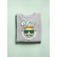thumbnail image 3 of Vibin’ Since Day One - Cool Retro Emoji Smiley Graphic Men's Sweatshirt, 3 of 4