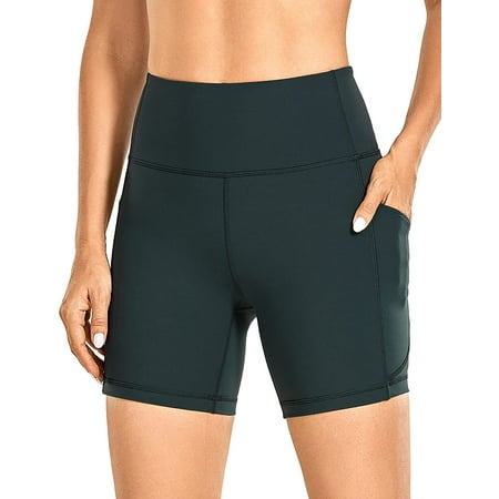Women's Brushed Naked Feeling Biker Shorts 6'' / 8'' - High Waist Matte