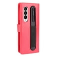 thumbnail image 4 of for Samsung Galaxy Z Fold 4 Case, Galaxy Z Fold 4 Wallet Case with S Pen Holder Card Holder Kickstand Magnetic PU Leather Flip Case Wallet for Samsung Galaxy Z Fold 4 5G, Red, 4 of 6