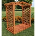 thumbnail image 2 of A &amp; L Furniture Jamesport 7.5 ft. High Cedar Arbor with Deck, 2 of 3