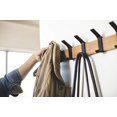 thumbnail image 4 of YAMAZAKI home Rin Wall-Mounted Coat Hanger Brown, 4 of 5