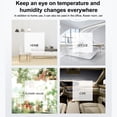thumbnail image 4 of Alarm Clock Temperature Humidity LCD Thermometer Portable Household Travel Alarm Clock with Hygrometer Bedside Battery Operated Calendar Home White, 4 of 9