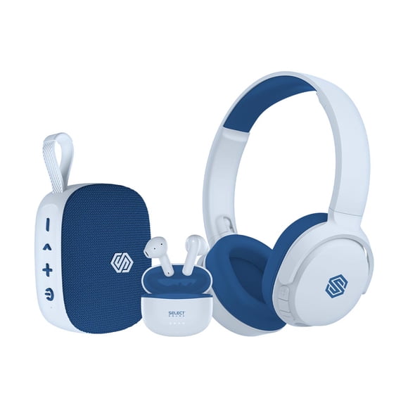 Kit de Audifonos On ear, In ear y Bocina Select Sound Azul Tiny Sound