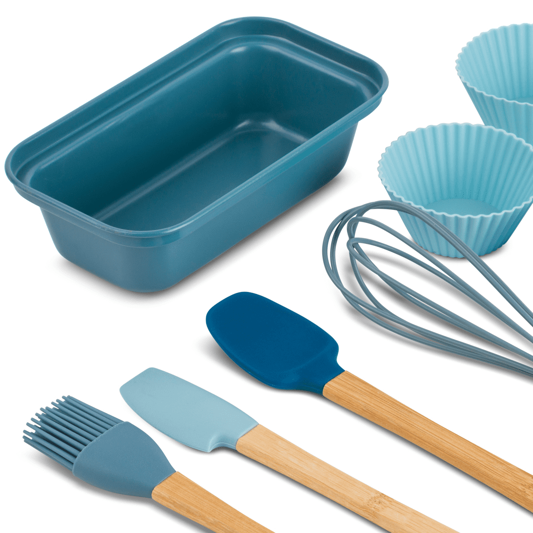 Thyme & Table 11 Piece Mini Baking Set Blue Festive Collection Kids Adults