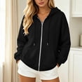 thumbnail image 6 of Enjoytime Zip Up Hoodie Women Back Print Long Sleeve Sweatshirt Fall Winter Fashion Trendy Casual Jacket with Pockets, 6 of 7