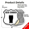 thumbnail image 2 of Beer Garden (5 Pack) 6 inch X 6 inch Shield Shaped Heavy Duty 3.2 mil Vinyl Decals Weather Resistant Made in the USA, 2 of 5