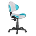 thumbnail image 3 of JJS Home Office Low Back Computer Executive Chair, Ergonomic Mesh Chair with Extra Large Base and Pads, Grey/Blue, 3 of 7