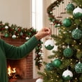 thumbnail image 5 of Fwttom Sequin Christmas Ball Ornaments Set of 16 Shatterproof Hanging Merry Christmas Tree Decorations for Holiday Gifts Xmas Decor, Green, 5 of 7