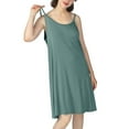 thumbnail image 5 of Defitshape Women's Bamboo Nightgown Sleepwear Cotton Cami Loungewear Plus Size Night Dress Soft Sleeveless Short Summer Camisole Pj Pajama Sleep Dress Green 4X, 5 of 5