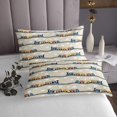 thumbnail image 3 of Erosebridal Cartoon Train Coverlet Set Queen, Railway Bedding Set, Steam Engine Decor 3-Piece, 3 of 5
