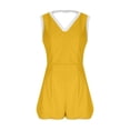 thumbnail image 5 of YTCAMLO Athletic Rompers for Women Summer Baggy Sleeveless V Neck High Waisted Workout Jumpsuits Backless Quick Dry Gym Yoga Clothes, Yellow S, 5 of 7