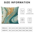 thumbnail image 5 of YINGXI Decorative Throw Pillow Covers Blue Green and Golden Pattern Pillow Case Square Pillowcase 22x22in, 5 of 5