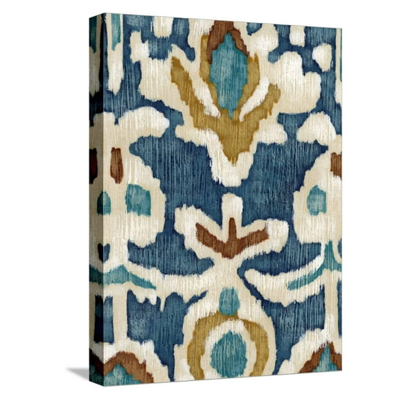 Art.com Ocean Ikat I Stretched Canvas Print Wall Art by Chariklia Zarris, 12" x 16"