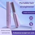 thumbnail image 4 of Ceramic Hairdressing Comb with 3 Heat Settings for Straight & Curly Hair,Fast Heating,USB Rechargeable Cordless Design for Frizz-Free Smooth Hair and Travel Use, 4 of 11