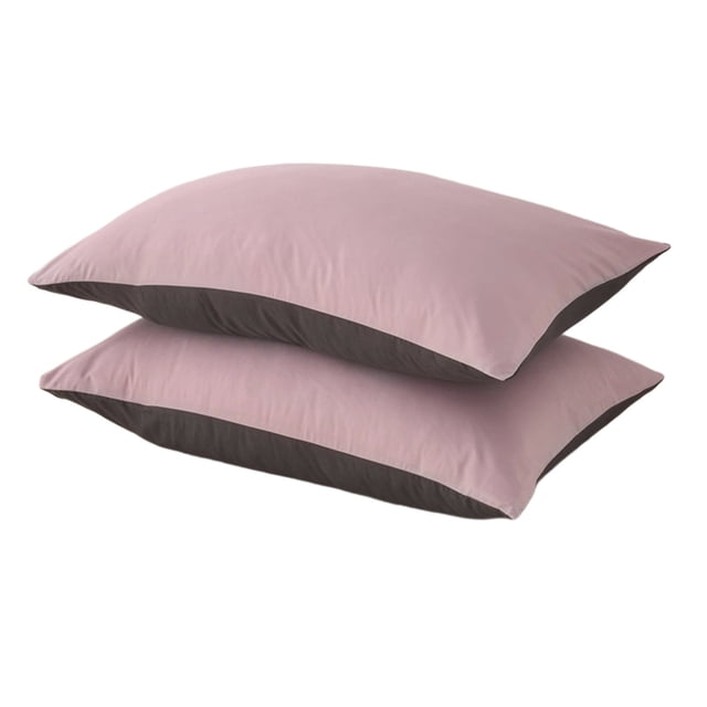 Fesfesfes Washed Cotton Pillowcase Soft Comfortable Bedding Accessory,Durable and Breathable for Bedroom Use Easy Care 2PCS(19x29 Inch)