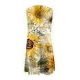 thumbnail image 4 of Viikei Flowy Sleeveless Maxi Dress,Women's Round Neck Sleeveless Gradient Tie Dyed Beach Dress Yellow M, 4 of 6