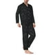 thumbnail image 2 of Fotbe Black Glitter Pijama de Hombre con Estampado de Manga Larga, Conjunto de 2 Piezas, Ropa de Dormir Suave y Cómoda con Bolsillos-XX-Large, 2 of 7