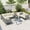 Beige, variant on 5-Piece Modern Patio Outdoor Sectional Furniture Set, Outdoor Woven Rope Conversation Set with Glass Table and Cushions for Porch Balcony Backyad, Black+Gray