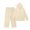 Beige, variant on Women's Plus Size 2 Piece Hoodie & Pants Set, Ribbed Knit Fall Winter Loungewear,Beige,2XL