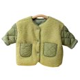 thumbnail image 2 of Esaierr Kids Baby Boys Girls Fall Winter Cotton Coats Top 9M-6Y Toddler Button Padded Jacket Thickened Warm Infant Winter Cotton Outerwear Top, 2 of 8