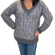 mystree Cozy Patterned V-Neck Sweater