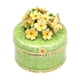 thumbnail image 4 of Caja de joyería pequeña perfecl, Caja decorativa de baratija de flores, Verde, 4 of 8