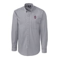 thumbnail image 2 of Men's Cutter & Buck Charcoal Southern Illinois Salukis Easy Care Stretch Gingham Big & Tall Long Sleeve Button-Down, 2 of 3
