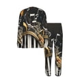 thumbnail image 4 of Men's 2 Pack Pajama Set Long Sleeve Sleepwear Soft Loungewear Pjs Sets, Music Cool Piano Vintage, 4 of 6