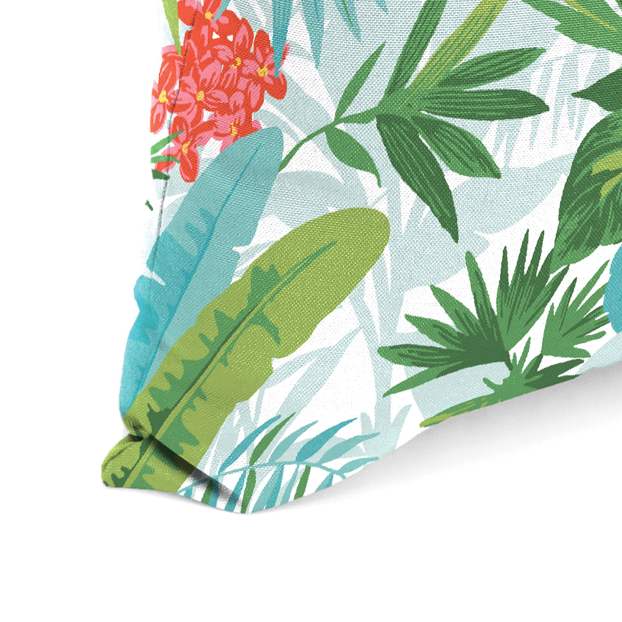 Jordan Manufacturing 18" x 18" Jabber Clover Multicolor Tropical Square Outdoor Throw Pillow (2 Pack)