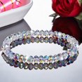 thumbnail image 1 of Xiao Hua Pulsera de cristal hecha a mano con cuentas de vidrio, pulsera elástica, joyería de moda para mujer, color blanco, 1 pieza, 1 of 5