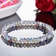 thumbnail image 1 of Xiao Hua Pulsera de cristal hecha a mano con cuentas de vidrio, pulsera elástica, joyería de moda para mujer, color blanco, 1 pieza, 1 of 5