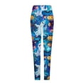 thumbnail image 4 of DDAPJ pyju Halloween Party Leggings for Women Witch Hat Printed High Waist Stretch Yoga Running Pants Novelty Holiday Tights Buttery Soft Casual Milk Silk Legging Back to College Sale Blue XL, 4 of 5