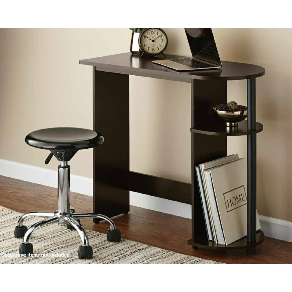 Mainstays Computer Desk with Side Storage, Espresso - Walmart.com