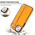 thumbnail image 3 of Allytechgroup 2024 New Trendy Back Case Cover for Apple iPhone 15, Premium PU Leather Luxury Design with Ring Holder Stand Bracket Bumper Shockproof Phone Case for Girls Women, Orange, 3 of 8