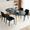 Oval Black, variant on Lecut Oval Extendable Dining Room Table for 4-8 People, Extendable from 40" to 71", Modern Wooden Dining Table with MDF Tabletop and Metal Frame, Oval Kitchen Table for Home, Office,Oval White