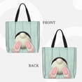 thumbnail image 2 of Balery White Bunny Bottom And Easter Eggs Bolsa de Mano para Mujeres con Cremallera, Bolsa de Gimnasio con Compartimentos, Bolsa para Laptop, Bolsa para Trabajo, 2 of 7