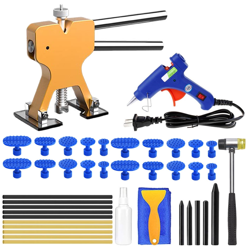 Auto Body Paintless Dent Removal Tools Kit Pops a Dent Puller Tap Down
