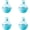 Blue, variant on Round Ice Ball Mold, Silicone, with Lid, 4-Pack