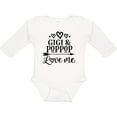 thumbnail image 3 of Inktastic Gigi and Poppop Love Me Girls Long Sleeve Baby Bodysuit, 3 of 5