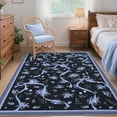 thumbnail image 6 of Garvee 8x10 Area Rug Modern Floral Print Rugs for Living Room, Machine Washable Rug Soft Non Slip Indoor Rug Carpet, Low Pile Ultra Thin Farmhouse Rugs for Bedroom Dining Room Home Decor, Blue, 6 of 9