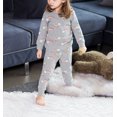 thumbnail image 5 of WIBACKER 1-7 Years Toddler and Little Girls' Long Sleeve Top and Pants Regular Fit 100% Cotton 2 Piece Pajama Set - Rainbow, 5 of 6