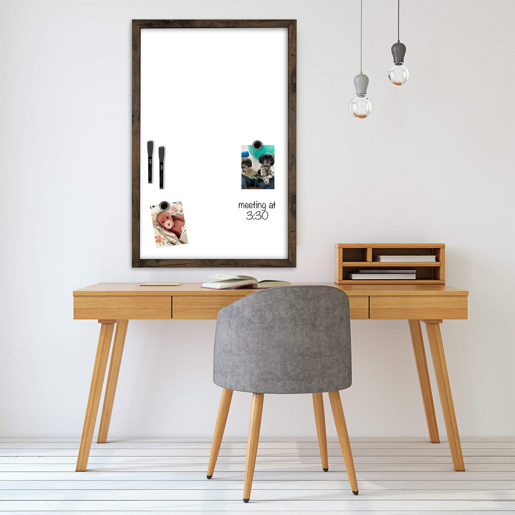 24x36 Rustic Framed Magnetic Dry Erase Board