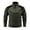 Army Green, variant on YueHuiYing Men's Color Blocked Long Sleeved Stand Up Collar Half Zipper Elastic Weekend Outings Soft Fabric Sports Workwear Top