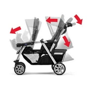 Chicco Cortina Together Double Stroller for Infants and Toddlers - Minerale (Black/Silver), New