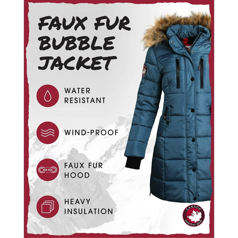 CANADA WEATHER GEAR Women's Winter Jacket - Heavyweight Long CANADA WEATHER GEAR Women's Winter Jacket - Heavyweight Long
