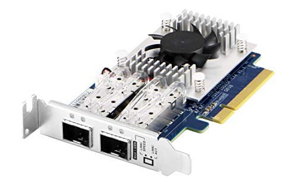 QNAP QXG-10G2SF-CX4 - Network adapter - PCIe 3.0 x8 low profile - 10 Gigabit SFP+ x 2 - for QNAP ES1640DC V2, TS-1277, 253, 453, 473, 677, 853, 877, 977, TVS-2472, 473, 673, 872, 873 - image 4 of 5